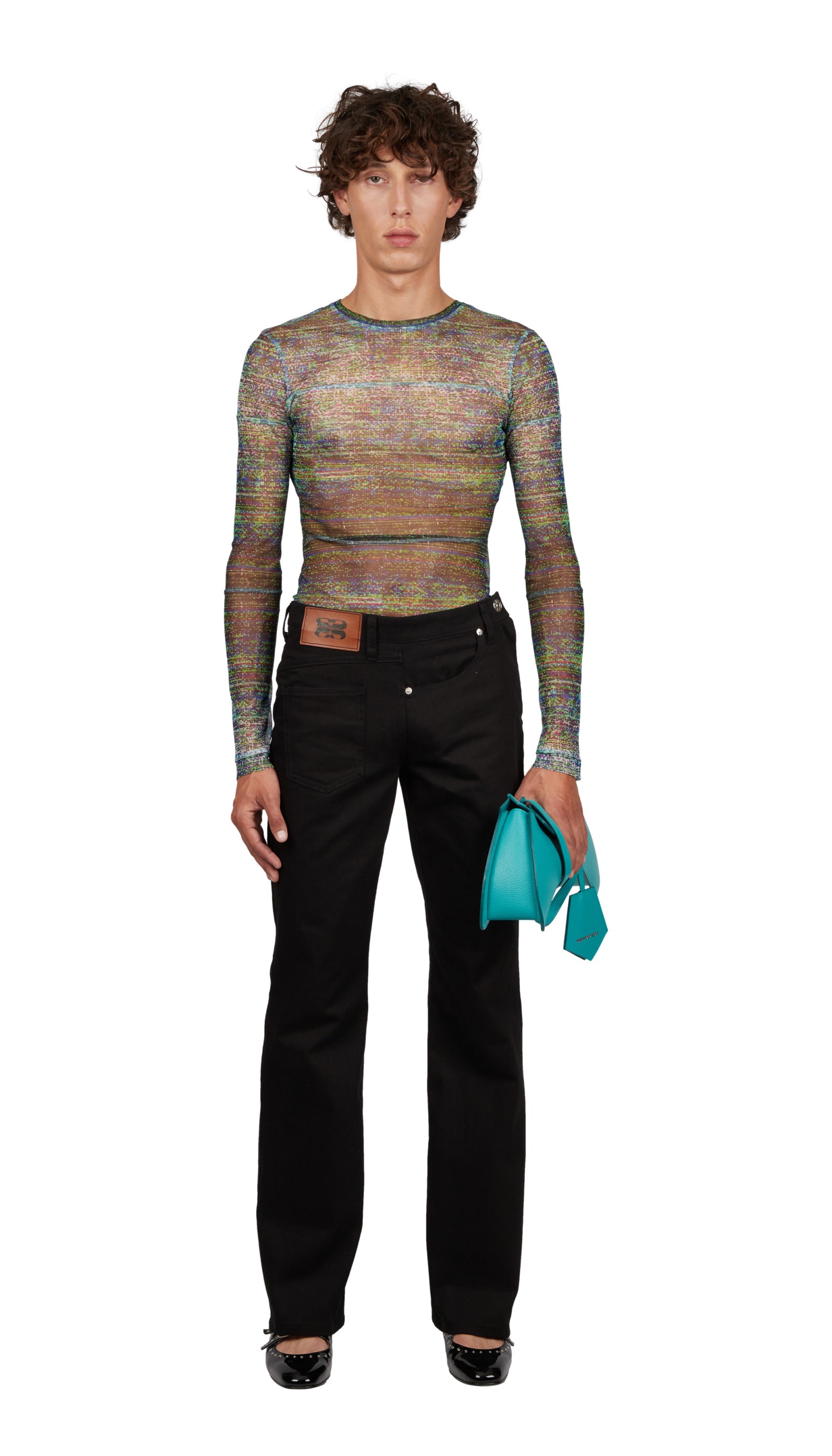 PRE-ORDER / BLACK UP-CYCLED SLIDE JACQUARD PANT