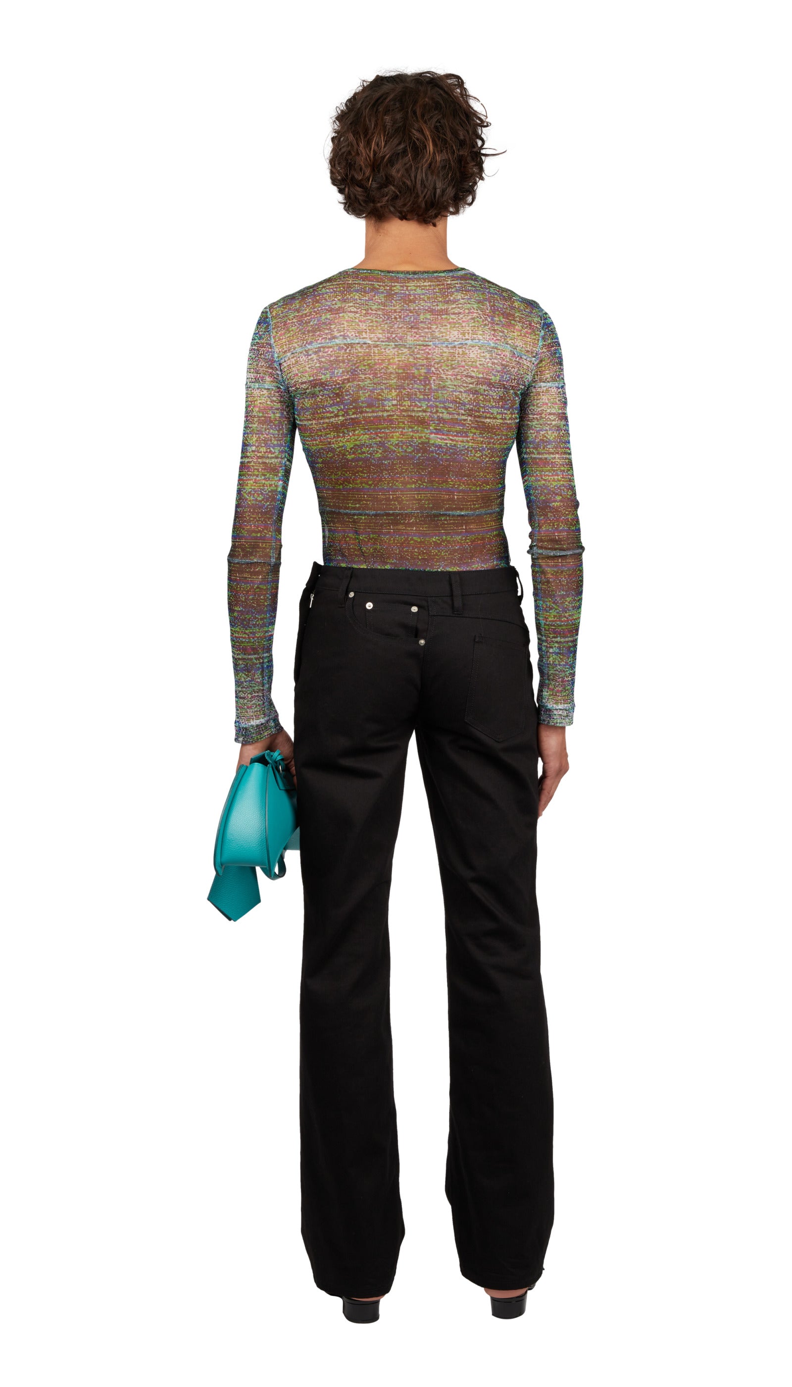 PRE-ORDER / BLACK UP-CYCLED SLIDE JACQUARD PANT