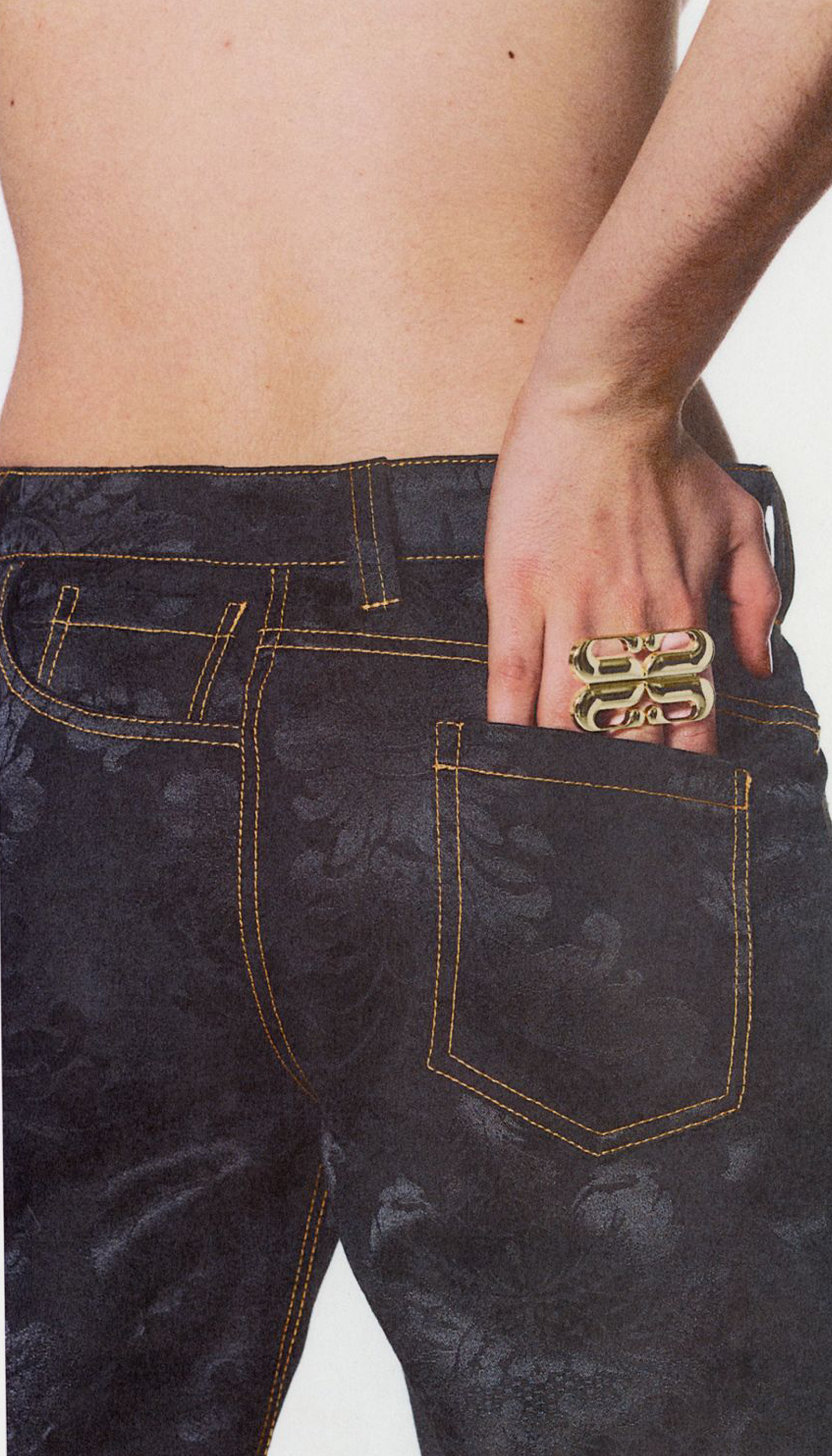 PRE-ORDER / BLACK UP-CYCLED SLIDE JACQUARD PANT